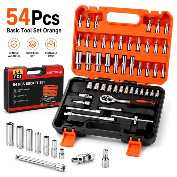54Pcs Basic Tool Set Orang