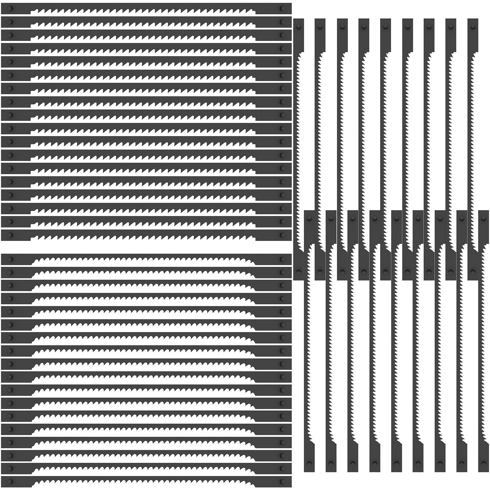 54Pcs Scroll Saw Blades Set 3inch SK5 High Carbon Steel Pin End Saw ...