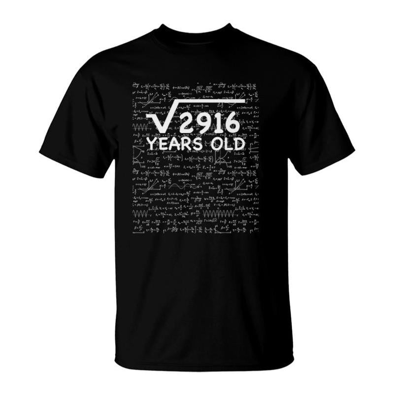 54Th Birthday 54 Years Old Square Root Math Pun TShirt - Walmart.com