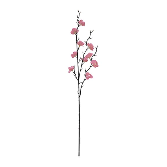 54cm Single Branch Artificial Mini Plum Blossom for Home Vase, Fake Cherry Blossom Flower for Spring Table Decor, Realistic Silk Plant for Centerpiece, Pink
