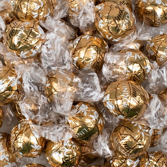 54ct Gold Fudge Swirl Chocolate Bulk Individually Wrapped Lindor Candy Truffles (24oz Bag)