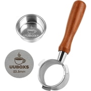 54mm Bottomless Portafilter for Barista Express BES870XL, Bottomless Naked Portafilter with Filter Basket & Puck Screen Fits 54mm Breville Express, Pro, Bambino Plus, Infuser, Duo Temp Pro