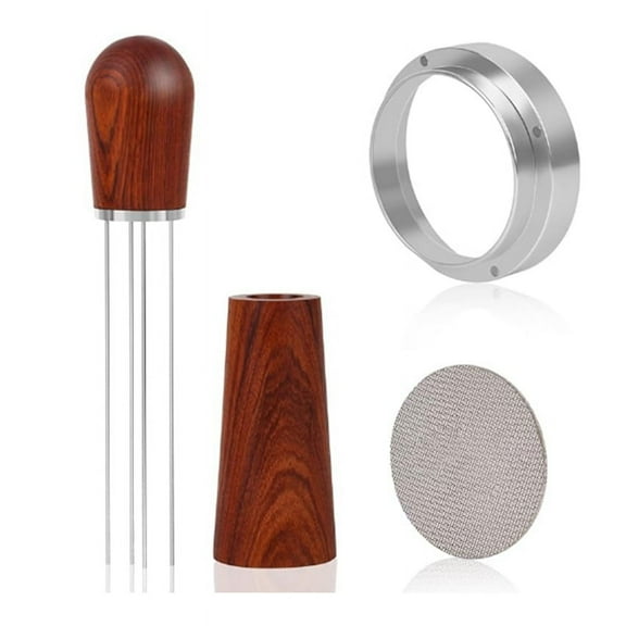 54mm Espresso Accessories Kit, WDT Tool, Dosing Funnel and Puck Screen Set, Coffee Needle Distribution Stirrer
