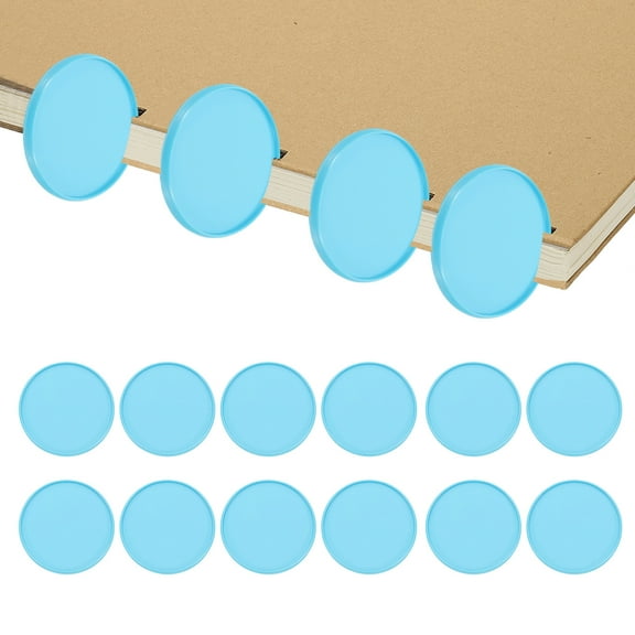 54mm Plastic Book Binding Discs, 12 Pack Discbound Expansion Discs Round Binder Rings for DIY Notebook Planner, Blue