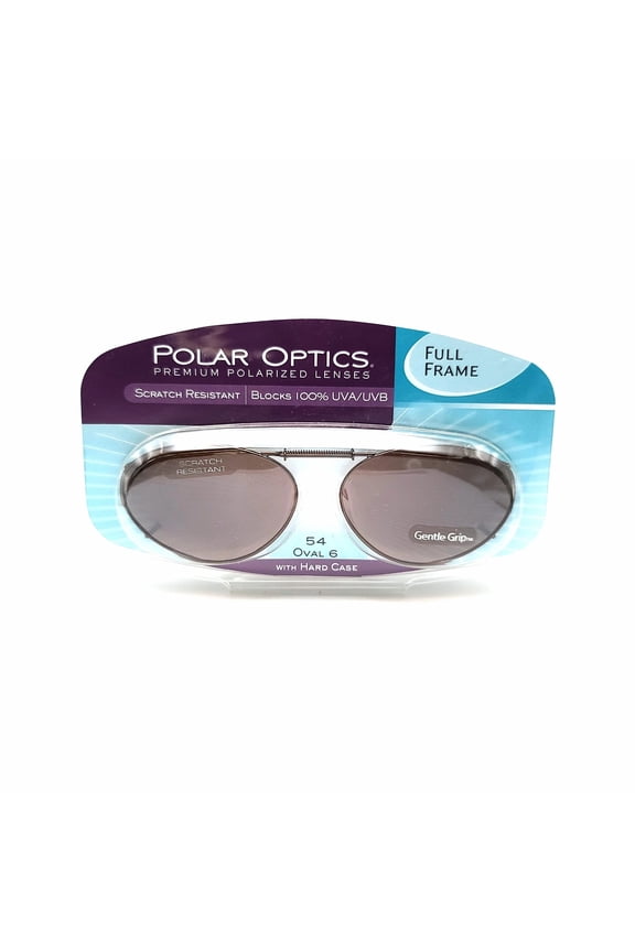 54mm Polar Optics Polarized Clip On 54 Oval 6 with Hard Case