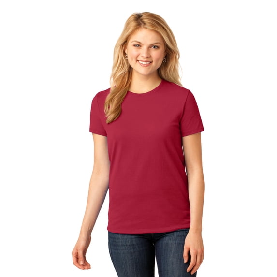 Port & Company Women's LPC54 T Shirt 5.4-oz 100% Cotton T-Shirt