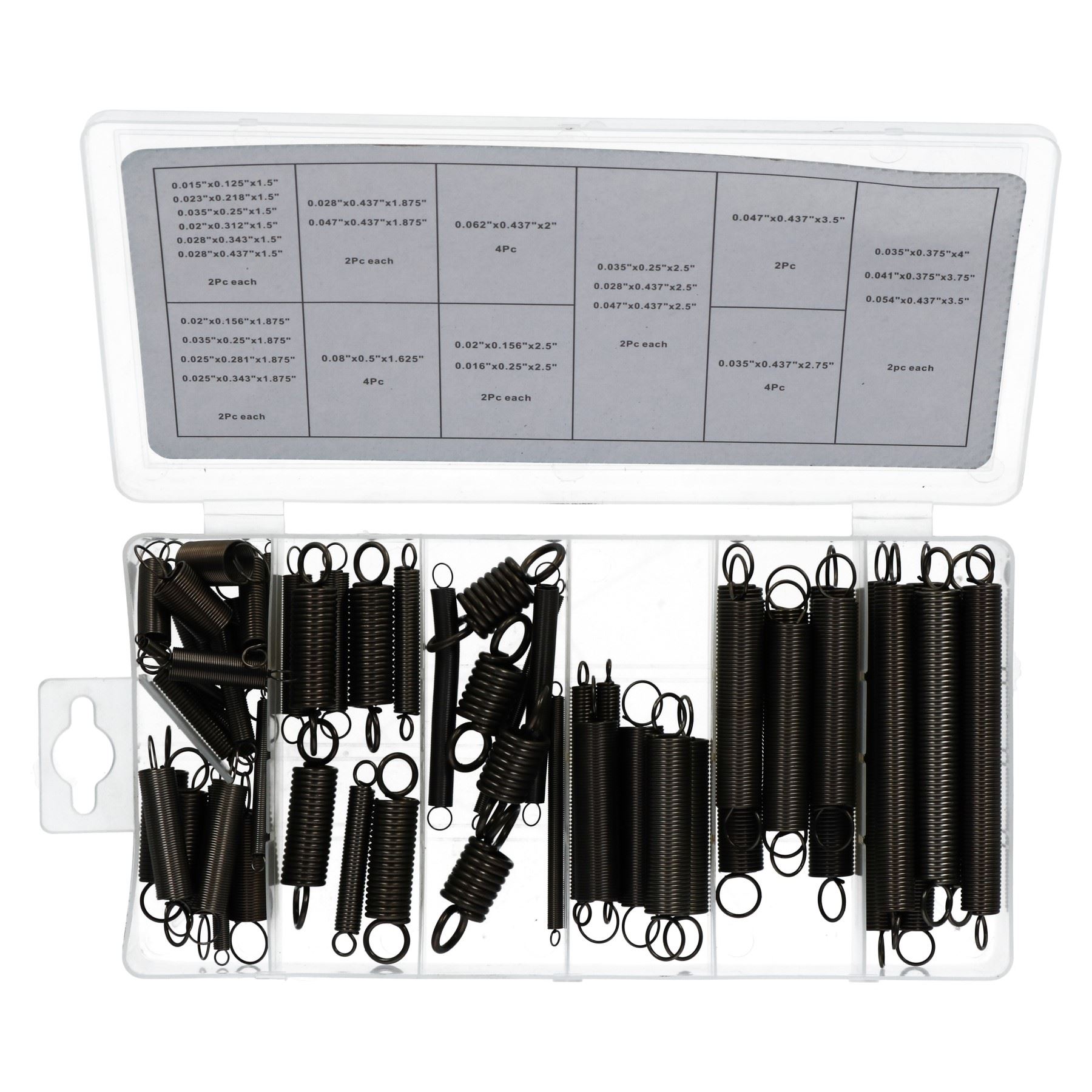 54pc Compression Spring Extension Tension Springs Coil Black Finish ...