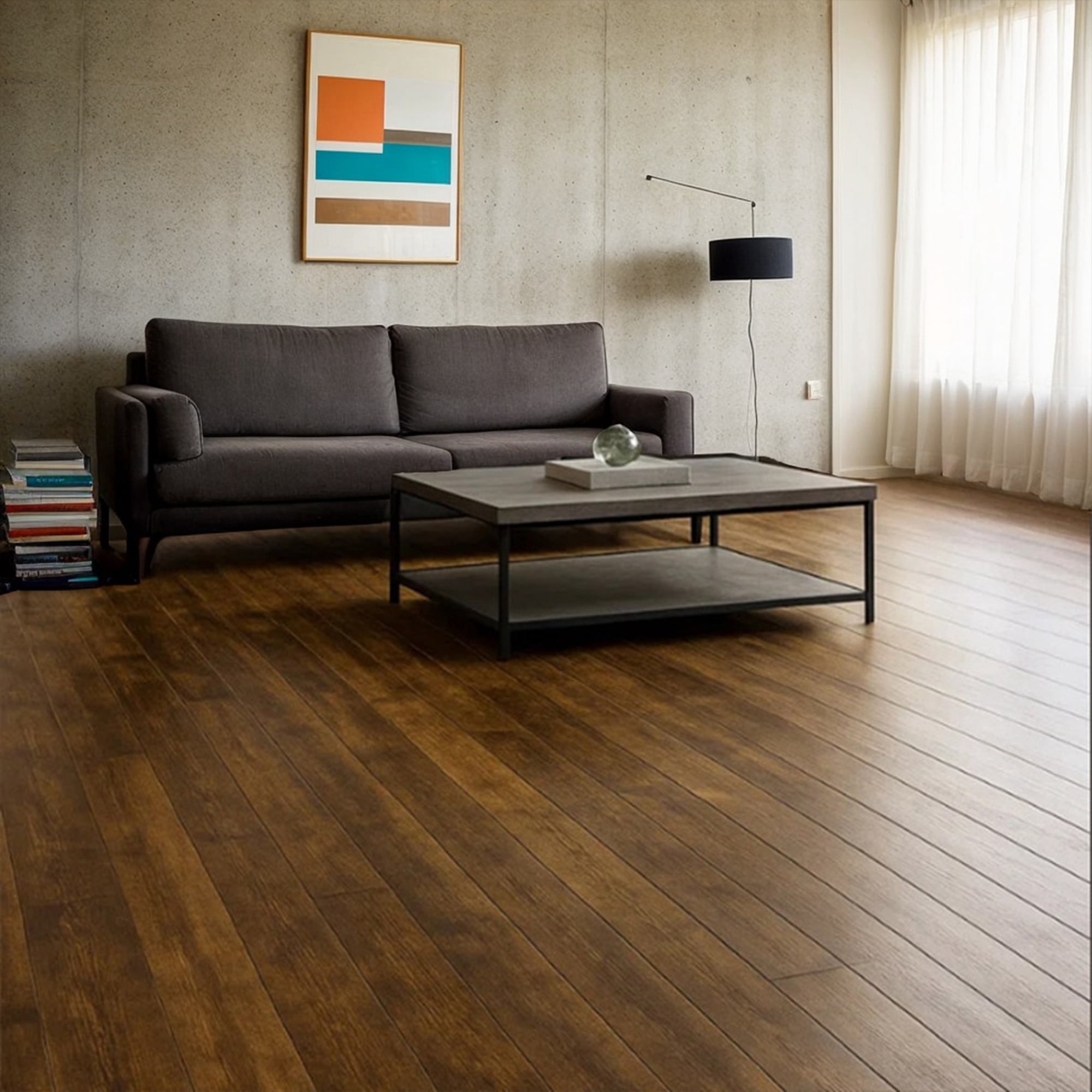 54pcs (cover 81 Sq. Ft), Each pcs 36''*6''. Peel & Stick, Vinyl Plank Flooring, Wood Grain, Self-adhesive and Waterproof Tile Sticker, DIY Stickers- for decorating living rooms, bedrooms, offices
