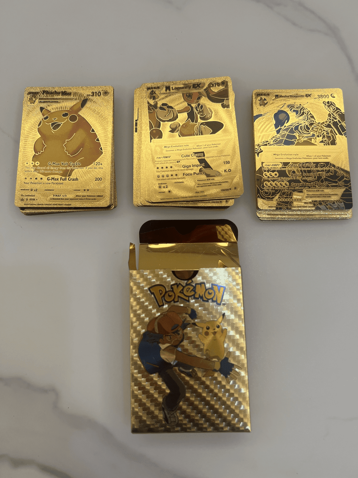 54pics/box, Colorful Rainbow Collection Cards, Poke Card mon Gold Go