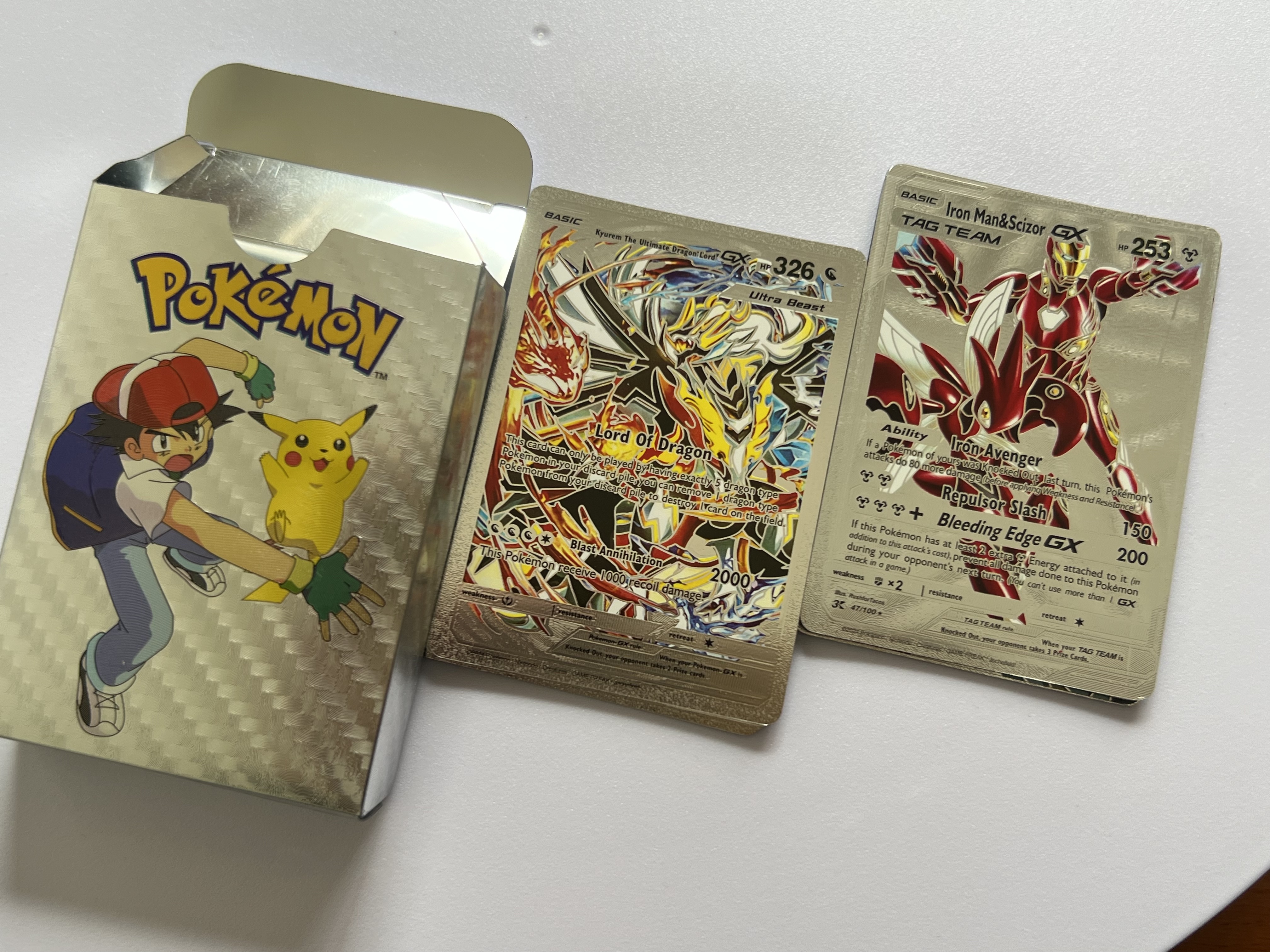 54pics/box, Colorful Rainbow Collection Cards, Poke Card mon Gold Go