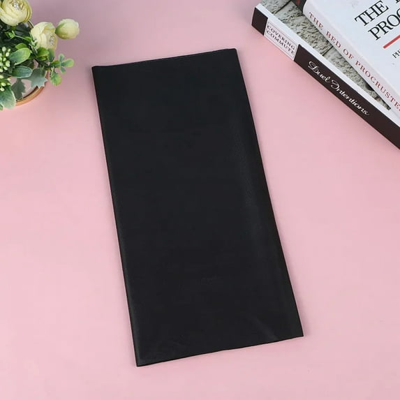 54x108Inch Black Tablecloth Plastic Disposable Tablecloths Rectangle Solid Color Smooth Table Covers for Birthday Wedding Party