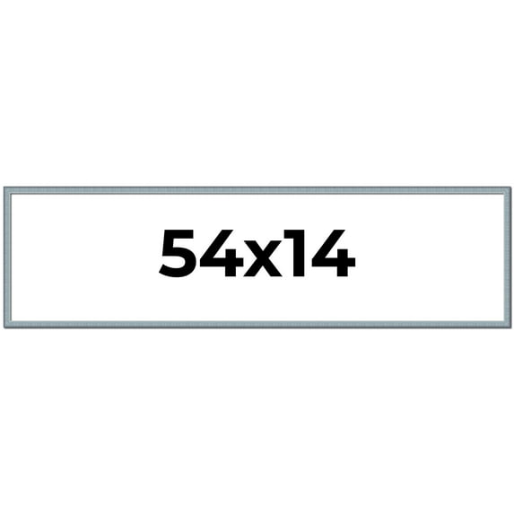 54x14 Frame Blue Scuffed Farm Board Solid Wood Picture Frame Width 0.75 Inches | Interior Depth 0.5