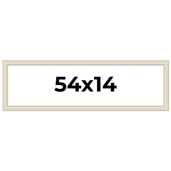 54x14 Frame White Real Wood Picture Frame Width 1.75 inches | Interior Frame Depth 0.5 inches |
