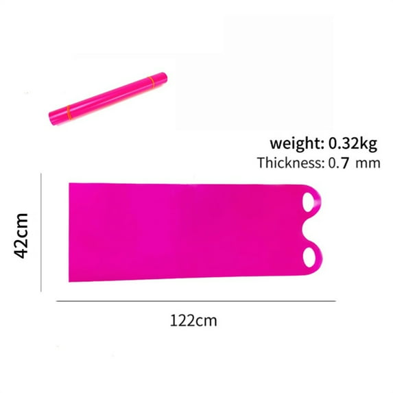 54x16.5in Kids Portable Extra Thick Snow Sled, Roll-Up Plastic Toboggan, Lightweight Sledding Board for Outdoor Winter Fun