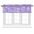 thumbnail image 1 of 54x18 Inches Valance Curtain Lavender Glitter Stars Pattern Window Curtains Rod Pocket Design for Kitchen Living Room Bedroom, 1 of 6