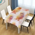 thumbnail image 1 of 54x54 Inch Tablecloth Polyester Square Tablecloth for Home Kitchen Dinner Decor Cute Baby Chicks, 1 of 9
