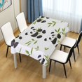 thumbnail image 1 of 54x54 Inch Tablecloth Polyester Square Tablecloth for Home Kitchen Dinner Decor Panda Eating Bamboo, 1 of 9