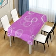 thumbnail image 1 of 54x54 Inch Tablecloth Polyester Square Tablecloth for Home Kitchen Dinner Decor Purple Circles and Swirls, 1 of 9