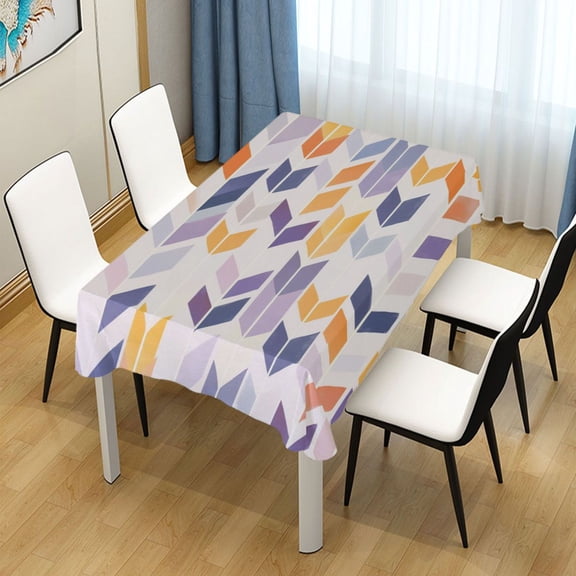 54x54 Inch Tablecloth Polyester Square Tablecloth for Home Kitchen Dinner Decor Shape Of Lavender Arrow