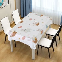 54x54 Inch Tablecloth Polyester Square Tablecloth for Home Kitchen Dinner Decor Small Easter Bunnies