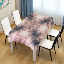 54x54 Inch Tablecloth Polyester Square Tablecloth for Home Kitchen Dinner Decor Soft Pink Tie-dye Pattern