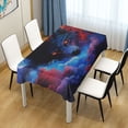 thumbnail image 1 of 54x54 Inch Tablecloth Polyester Square Tablecloth for Home Kitchen Dinner Decor Wolf Face and Moon, 1 of 9