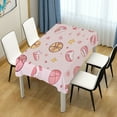 thumbnail image 1 of 54x72 Inch Tablecloth Polyester Square Tablecloth for Home Kitchen Dinner Decor Basketballs and Baseballs, 1 of 9
