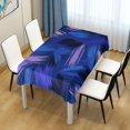 thumbnail image 1 of 54x72 Inch Tablecloth Polyester Square Tablecloth for Home Kitchen Dinner Decor Blue and Purple Brushstrokes, 1 of 9