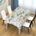 thumbnail image 1 of 54x72 Inch Tablecloth Polyester Square Tablecloth for Home Kitchen Dinner Decor Cute White Cat Pattern, 1 of 9