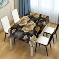 thumbnail image 1 of 54x72 Inch Tablecloth Polyester Square Tablecloth for Home Kitchen Dinner Decor Elegant Beige Floral, 1 of 9