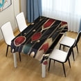 thumbnail image 1 of 54x72 Inch Tablecloth Polyester Square Tablecloth for Home Kitchen Dinner Decor Geometric Shapes and Bold Lines, 1 of 9