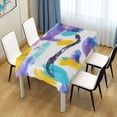 thumbnail image 1 of 54x72 Inch Tablecloth Polyester Square Tablecloth for Home Kitchen Dinner Decor Multicolor Abstract Scene, 1 of 9