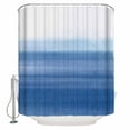 thumbnail image 1 of 54x78 Inch Shower Curtain Decorative Blue White Ombre Bathtub Bath Curtains Fabric Waterproof Bathroom Decor Modern Abstract Striped Lines Art Small Stall Shower Curtain Set with 12 Hooks, 1 of 6