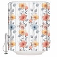 thumbnail image 1 of 54x78 Inch Shower Curtain Decorative Spring Floral Bathtub Bath Curtains Fabric Waterproof Bathroom Decor Summer Botanical Watercolor Flowers Elegant Small Stall Shower Curtain Set with 12 Hooks, 1 of 6