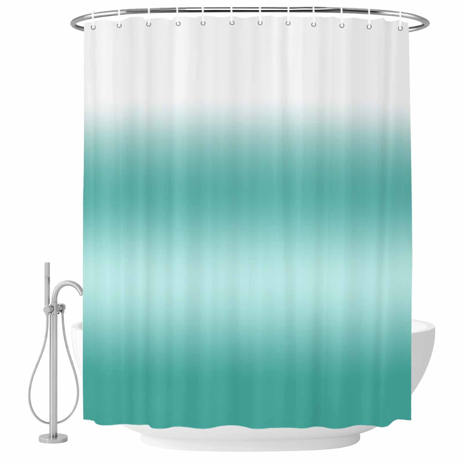 54x78 Inch Shower Curtain Decorative Turquoise Ombre Bathtub Bath ...