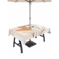 thumbnail image 1 of 54x80 Inch Outdoor Tablecloth with Umbrella Hole Zipper Rectangle Boho Floral Rectangular Tablecloths Outside Waterproof Abstract Contemporary Minimalist Clean-lined Patio Table Cover for Picnic, 1 of 8