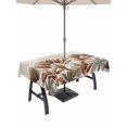 thumbnail image 1 of 54x80 Inch Outdoor Tablecloth with Umbrella Hole Zipper Rectangle Brown Palm Trees Rectangular Tablecloths Outside Waterproof Tropical Summer Botanical Seaside Patio Table Cloth Cover for Picnic, 1 of 8