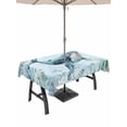 thumbnail image 1 of 54x80 Inch Outdoor Tablecloth with Umbrella Hole Zipper Rectangle Coastal Whale Rectangular Tablecloths Outside Waterproof Nautical Ocean Shells Seaweed Coral Patio Table Cloth Cover for Picnic Party, 1 of 8
