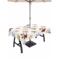 thumbnail image 1 of 54x80 Inch Outdoor Tablecloth with Umbrella Hole Zipper Rectangle Colorful Dog Paws Rectangular Tablecloths Outside Waterproof Farmhouse Modern Art Cartoon Patio Table Cloth Cover for Picnic Party, 1 of 8