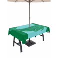 thumbnail image 1 of 54x80 Inch Outdoor Tablecloth with Umbrella Hole Zipper Rectangle Green Whale Rectangular Tablecloths Outside Waterproof Mandalas Boho Modern Abstract Aqua Stripe Patio Table Cover for Picnic Party, 1 of 8
