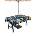thumbnail image 1 of 54x80 Inch Outdoor Tablecloth with Umbrella Hole Zipper Rectangle Lemon Bird Rectangular Tablecloths Outside Waterproof Blue Yellow Pastoral Flowers Plant Summer Patio Table Cover for Picnic Party, 1 of 8