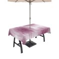 thumbnail image 1 of 54x80 Inch Outdoor Tablecloth with Umbrella Hole Zipper Rectangle Purple Pink Striped Rectangular Tablecloths Outside Waterproof Abstract Vertical Streaks Stripes Patio Table Cloth Cover for Picnic, 1 of 8