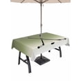 thumbnail image 1 of 54x80 Inch Outdoor Tablecloth with Umbrella Hole Zipper Rectangle Sage Green Beige Rectangular Tablecloths Outside Waterproof Ombre Ice Hockey Ball Sport Game Patio Table Cloth Cover for Picnic Party, 1 of 8