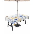 thumbnail image 1 of 54x80 Inch Outdoor Tablecloth with Umbrella Hole Zipper Rectangle Spring Floral Rectangular Tablecloths Outside Waterproof Summer Pastoral Butterfly Watercolor Patio Table Cover for Picnic Party, 1 of 8