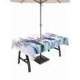 thumbnail image 1 of 54x80 Inch Outdoor Tablecloth with Umbrella Hole Zipper Rectangle Spring Lavender Floral Rectangular Tablecloths Outside Waterproof Botanical Flower Plant in Vase Patio Table Cover for Picnic Party, 1 of 8