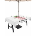 thumbnail image 1 of 54x80 Inch Outdoor Tablecloth with Umbrella Hole Zipper Rectangle St. Patrick's Day Rectangular Tablecloths Outside Waterproof Pink Pig Modern Art Patio Table Cloth Cover for Picnic Party, 1 of 8