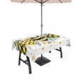 thumbnail image 1 of 54x80 Inch Outdoor Tablecloth with Umbrella Hole Zipper Rectangle Summer Bee Love Rectangular Tablecloths Outside Waterproof Daisy Floral Eucalyptus Leaves Rustic Patio Table Cover for Picnic Party, 1 of 8