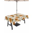 thumbnail image 1 of 54x80 Inch Outdoor Tablecloth with Umbrella Hole Zipper Rectangle Sunflower Autumn Rectangular Tablecloths Outside Waterproof Fall Farmhouse Botanical Floral Patio Table Cloth Cover for Picnic Party, 1 of 8