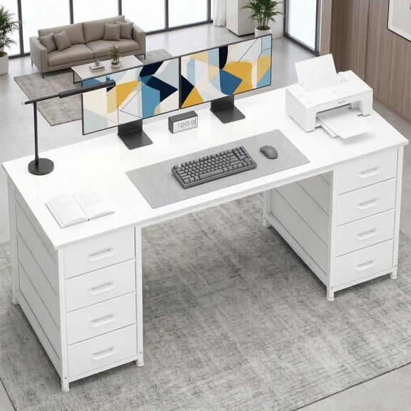55.1" Computer Desk, Modern Simple Style Desk for Home Office, Study Student Writing Desk