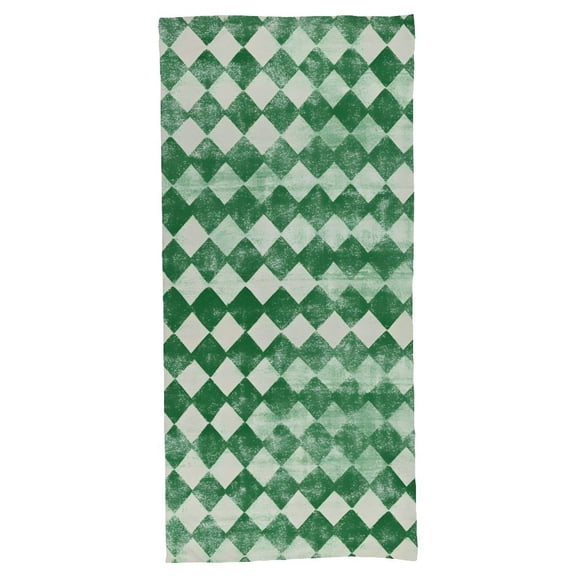 55.1 X 27.6 In Bath Towel Soft Not Easy Dropping Off-Line Intimate Design Is Convenient For Hanging Green Houndstooth Vintage Texture Hand-drawn Sketch_4